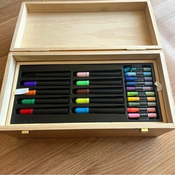 Xonex Creative Tool Chest Kids Arts Supplies Wooden Box - Picture 8 of 11